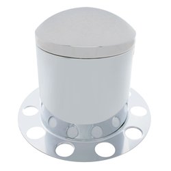 UP10212-Chrome Dome Rear Axle Cover 3PC Kit For 1-1/2" Nut Cover - Steel Wheel