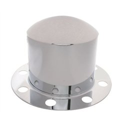 UP10222-Chrome Dome Rear Axle Cover 2PC Kit For 33mm Nut Cover - Steel/Aluminum Wheel (8 Hole)