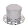UP10223-Chrome Dome Rear Axle Cover 2PC Kit For 33mm Nut Cover - Steel/Aluminum Wheel (10 Hole)