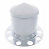 UP10225-Chrome Pointed Rear Axle Cover 3PC Kit For 1-1/2" Nut Cover - Aluminum Wheel