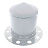 UP10226-Chrome Pointed Rear Axle Cover 3PC Kit For 33mm Nut Cover - Steel/Aluminum Wheel (10 Hole)