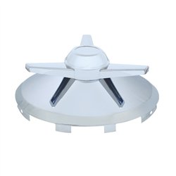 UP10247-Universal Chrome Front Hubcap With 3 Extra Large Bar Straight Spinner - 7/16" Lip