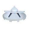 UP10247-Universal Chrome Front Hubcap With 3 Extra Large Bar Straight Spinner - 7/16" Lip