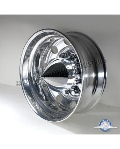 UP10249-Spike Rear Axle Cover  With 33mm Flat Top Thread-On Nut Covers - Chrome