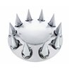 UP10252-Dome Front Axle Cover With 33mm Spike Thread-On Nut Covers - Chrome