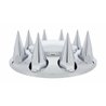 UP10252-Dome Front Axle Cover With 33mm Spike Thread-On Nut Covers - Chrome