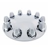 UP10253-Moon Front Axle Cover With 33mm Thread-On Nut Cover - Chrome