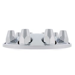 UP10253-Moon Front Axle Cover With 33mm Thread-On Nut Cover - Chrome