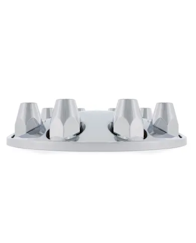UP10253-Moon Front Axle Cover With 33mm Thread-On Nut Cover - Chrome