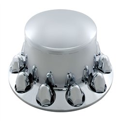UP10256-Dome Rear Axle Cover With 1-1/2"  Push-On Standard Nut Covers - Chrome