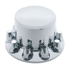 UP10263-Dome Rear Axle Cover With 33mm Standard Thread-On Nut Covers - Chrome