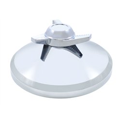 UP10269B-8" Chrome Cover With 3 Bar Spinner For UP Rear Axle Cover - Left Swing Bars (Bulk)