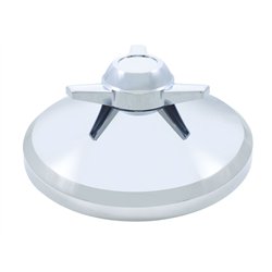 UP10271B-8" Chrome Cover With 3 Bar Spinner For UP Rear Axle Cover - Straight Bars (Bulk)