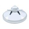 UP10271B-8" Chrome Cover With 3 Bar Spinner For UP Rear Axle Cover - Straight Bars (Bulk)