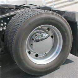 UP10272-Chrome Plastic Single Hub Design Rear Axle Cover With 33mm Thread-On Nut Covers