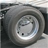 UP10272-Chrome Plastic Single Hub Design Rear Axle Cover With 33mm Thread-On Nut Covers