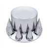 UP10275-Dome Rear Axle Cover With 33mm Spike Thread-On Nut Covers - Chrome