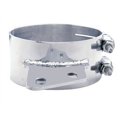 UP10283-6" Stainless Butt Joint Exhaust Clamp - Angled Bracket
