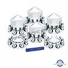 UP10306-Pointed Axle Cover Combo Kit With 33mm Standard Thread-On Nut Covers & Nut Cover Tool - Chrome