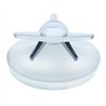 UP10309-8" Chrome Rear Hubcap With 3 Bar Spinner - Extra Large Straight Bars