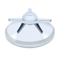 UP10314-8" Chrome Cover With 3 Bar Spinner For UP Rear Axle Cover - Extra Large Bar Straight Spinner