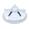 UP10314-8" Chrome Cover With 3 Bar Spinner For UP Rear Axle Cover - Extra Large Bar Straight Spinner
