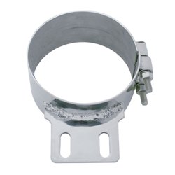 UP10320-6" Stainless Butt Joint Exhaust Clamp - Straight Bracket