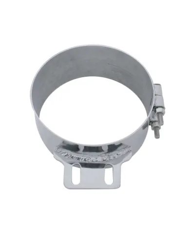 UP10322-8" Stainless Butt Joint Exhaust Clamp - Straight Bracket