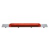 UP10396-Chrome Top Mud Flap Plate With 11 LED 17" Light Bar - Red LED/Red Lens (Each)