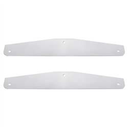 UP10416P-4" X 24" Chrome Standard Bottom Mud Flap Plate - Bolt Thru (Card of 2)