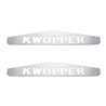 UP10435P-4" X 24" Chrome Kwopper Bottom Mud Flap Plate - Welded Stud (Card of 2)