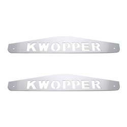 UP10439P-4" X 24" Chrome Kwopper Bottom Mud Flap Plate - Bolt Thru (Card of 2)