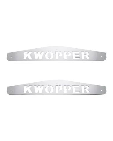 UP10439P-4" X 24" Chrome Kwopper Bottom Mud Flap Plate - Bolt Thru (Card of 2)