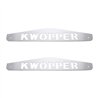UP10439P-4" X 24" Chrome Kwopper Bottom Mud Flap Plate - Bolt Thru (Card of 2)
