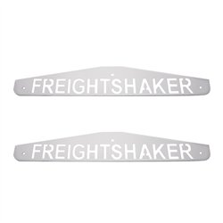 UP10440P-4" X 24" Chrome Freightshaker Bottom Mud Flap Plate - Bolt Thru (Card of 2)