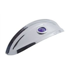 UP10444-Chrome Visor With Blue Glass Dot For 7" Headlight