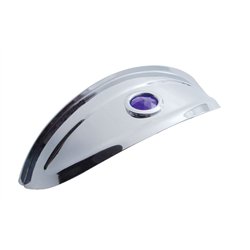 UP10445-Stainless Steel Visor With Blue Glass Dot For 7" Headlight
