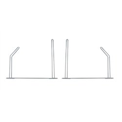 UP10456-24" Chrome Angled Anti-Sail Bracket (Pair)