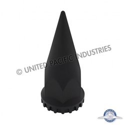 UP10548B-33mm x 4-3/4" Matte Black Spike Nut Cover With Flange- Thread-On (Bulk)