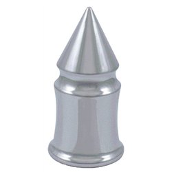 UP10553B-33mm X 4-3/8" Chrome Plastic V-Spike Nut Cover - Thread-On (Bulk)