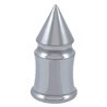 UP10553B-33mm X 4-3/8" Chrome Plastic V-Spike Nut Cover - Thread-On (Bulk)