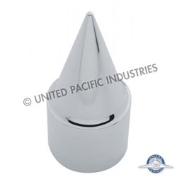 UP10567B-33mm X 4-1/4" Chrome Plastic Stiletto Nut Cover - Push-On (Bulk)