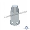 UP10572B-33mm X 4" Chrome Plastic Extra Tall Nut Cover With Flange - Thread-On (Bulk)