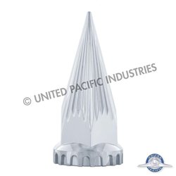 UP10583B-33mm X 4-3/4" Chrome Plastic Razor Nut Cover With Flange - Thread-On (Bulk)