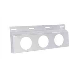 UP10640-Stainless Top Mud Flap Bracket - Three 4" Light Cutout (Each)