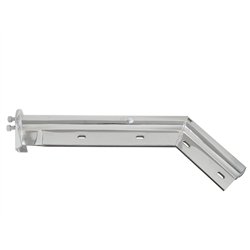 UP10646-28" Chrome 45-Degree Angled Mud Flap Hangers - 1-1/8" Bolt Pattern (Pair)