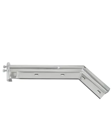 UP10646-28" Chrome 45-Degree Angled Mud Flap Hangers - 1-1/8" Bolt Pattern (Pair)