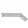 UP10646-28" Chrome 45-Degree Angled Mud Flap Hangers - 1-1/8" Bolt Pattern (Pair)