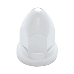 UP10061-1-1/2" x 2-3/4" Chrome Plastic Bullet Nut Covers With Flange - Push-On (20-Pack)