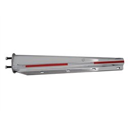 UP10660-30" Stainless Heavy Duty Mud Flap Hangers With Reflector - 2.5" Bolt Pattern (Pair)